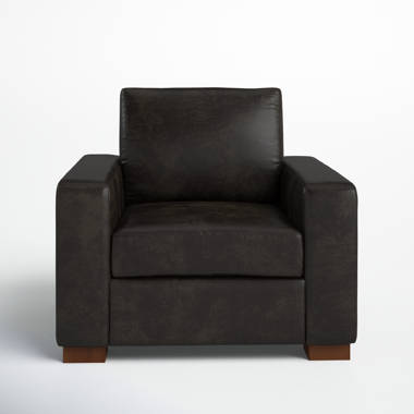 Square discount leather armchair